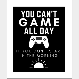 Game All Day cool gamer design Posters and Art